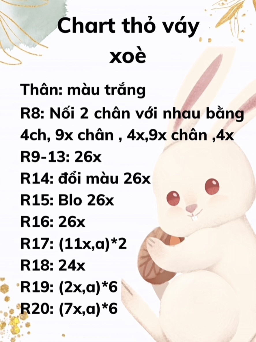 chart thỏ váy xòe