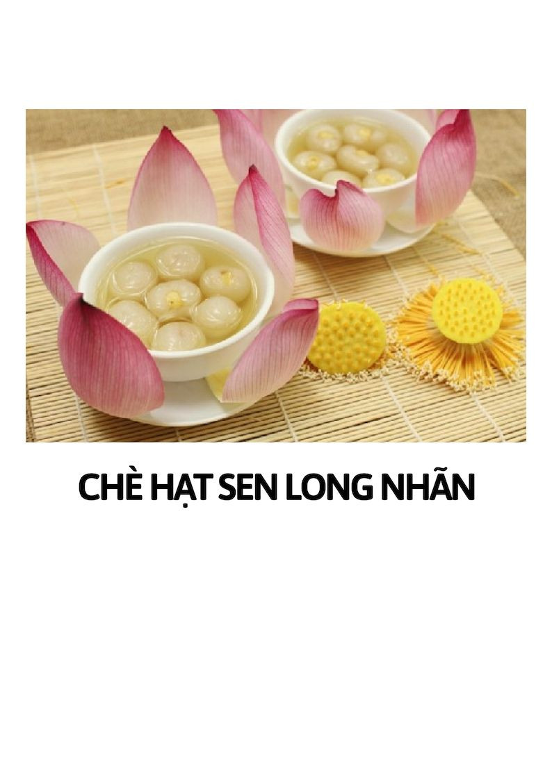 chè hạt sen long nhãn, chè thạch dâu, chè bơ, chè xoài, chè trôi nước