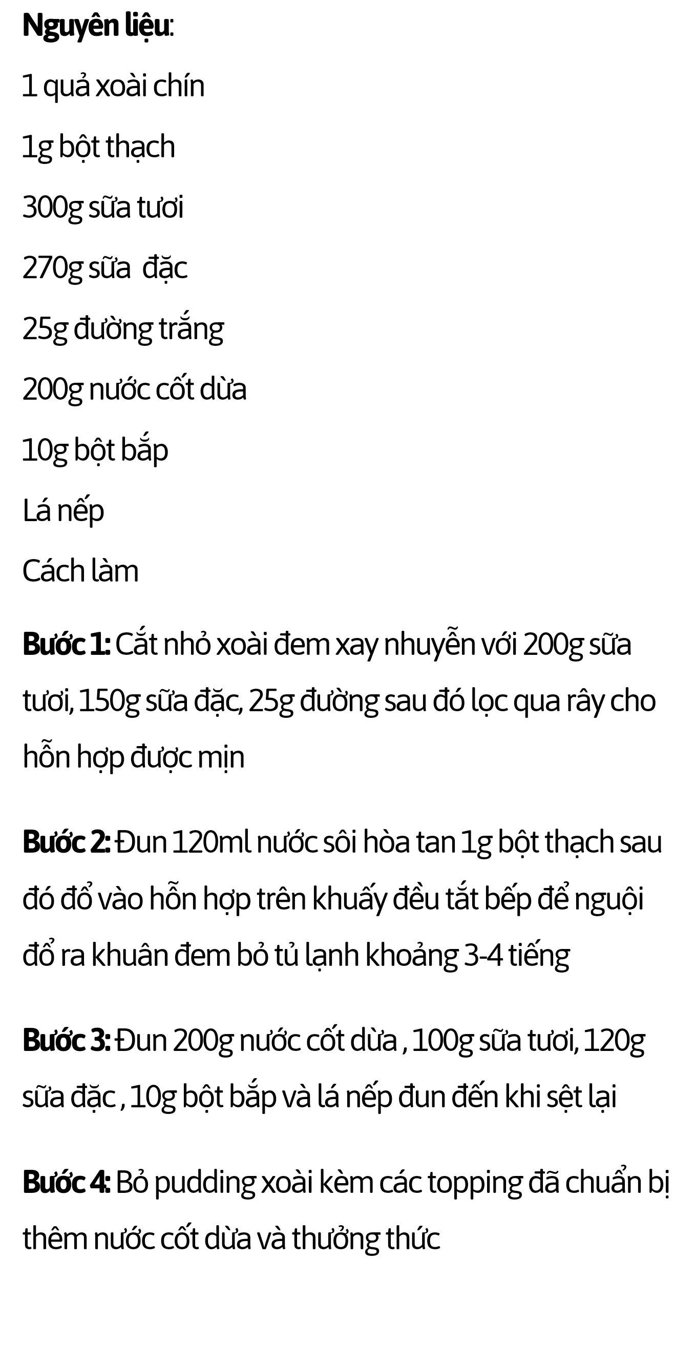 chè hạt sen long nhãn, chè thạch dâu, chè bơ, chè xoài, chè trôi nước