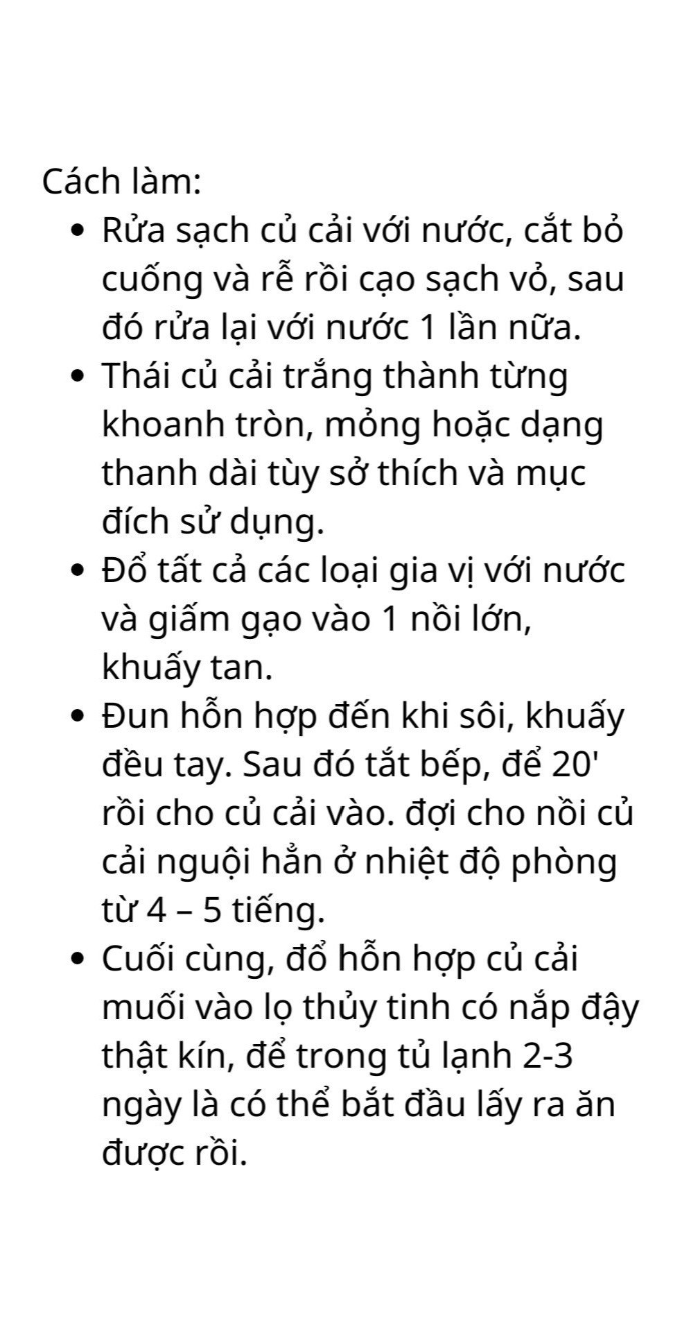 công thức 6 món muối chua cực đưa cơm, cà pháo cay ngọt, củ cải muối, dưa bắt cải, dưa muối chua, dưa góp