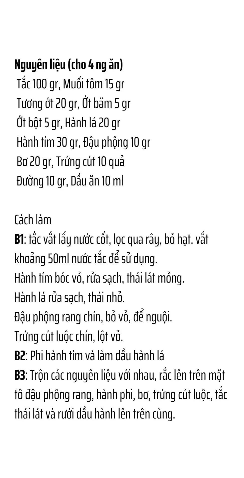 công thức xoài lắc, công thức mì trộn dầu hào, công thức sốt bánh tráng, công thức đậu phộng da cá, công thức bánh oreo cuộn kem sữa