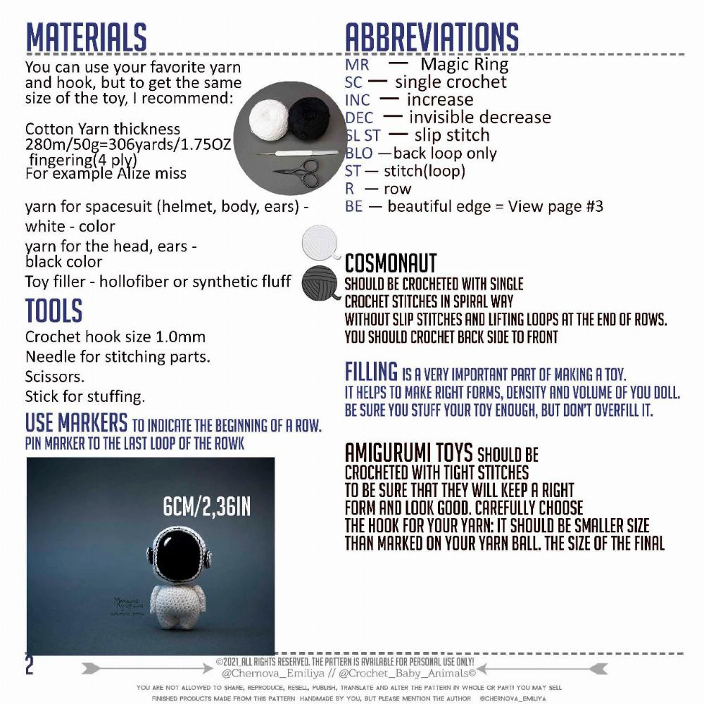 crochet pattern astronaut
