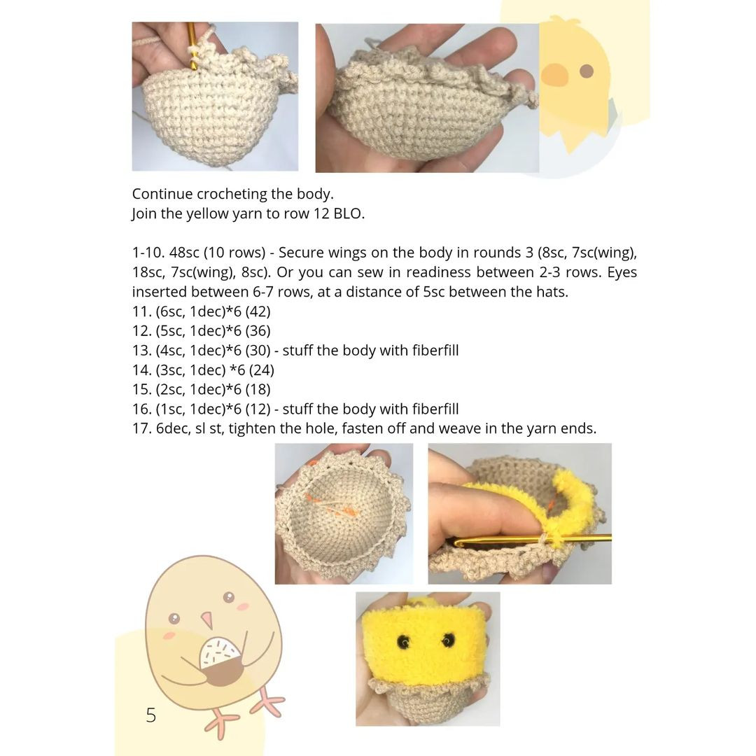 crochet pattern chick egg