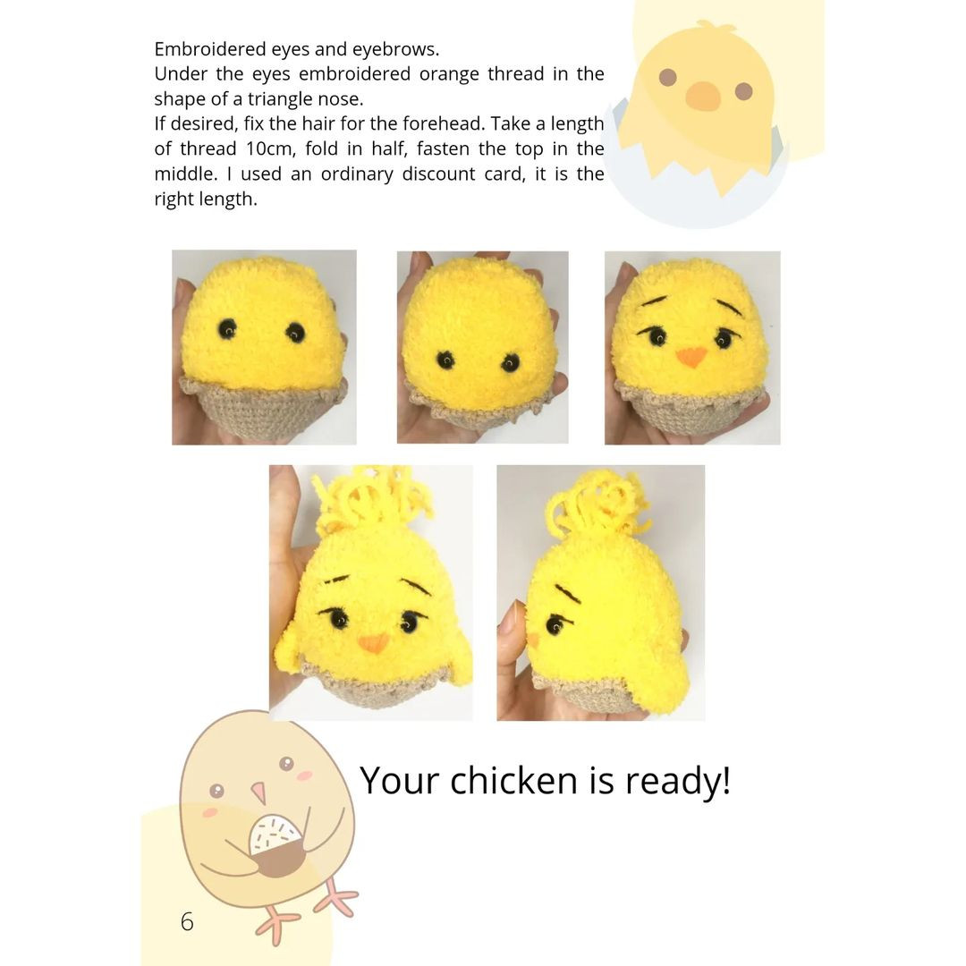 crochet pattern chick egg