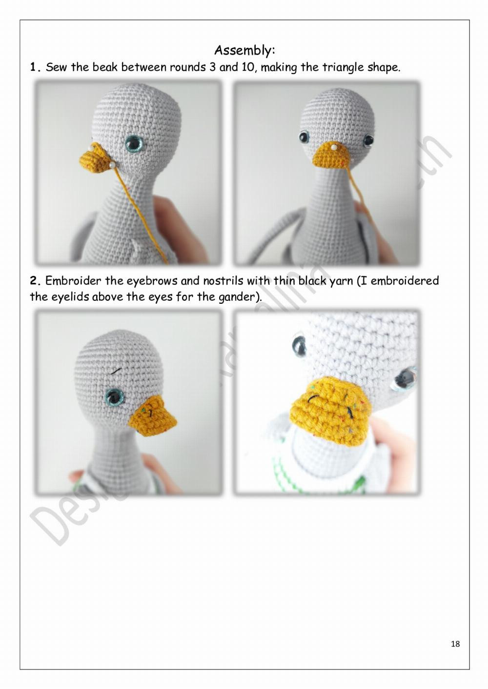 Crochet pattern «Village geese»