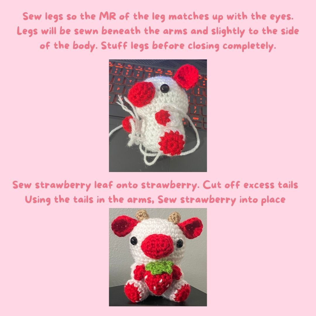 crochet strawberry cow