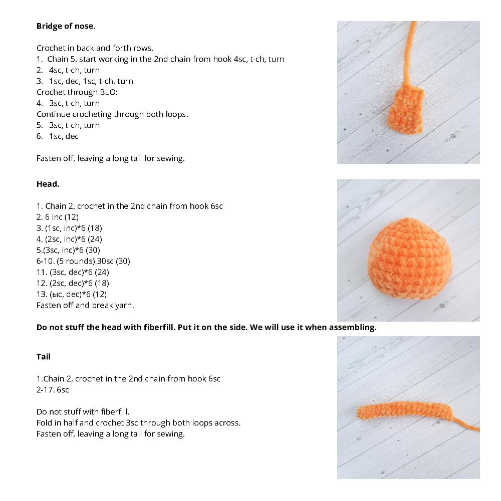 Crochet tiger / lion pattern