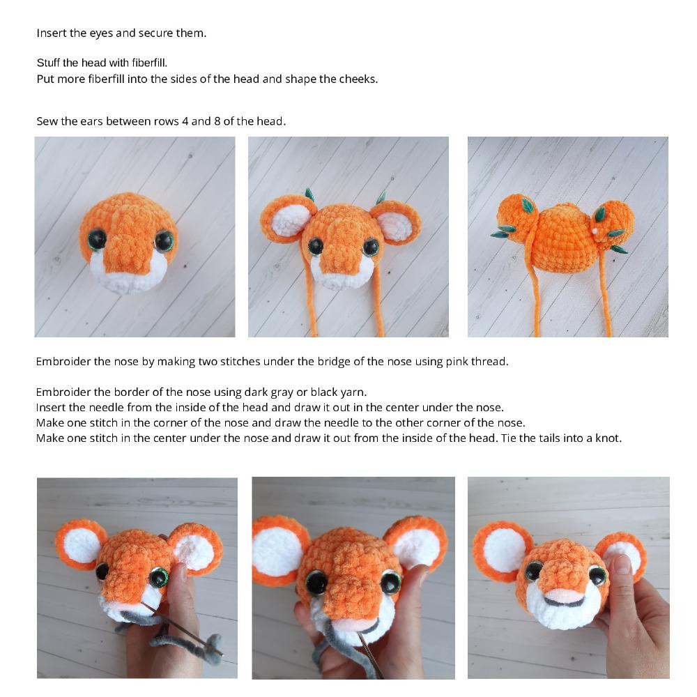 Crochet tiger / lion pattern