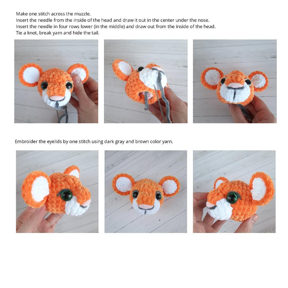 Crochet tiger / lion pattern