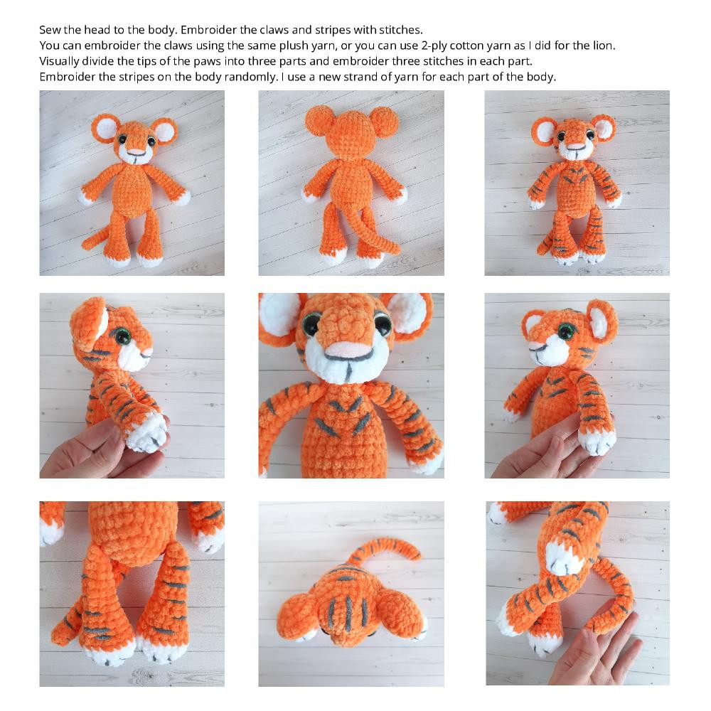 Crochet tiger / lion pattern