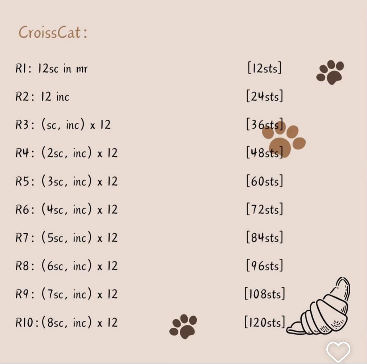 croisscat crochet pattern