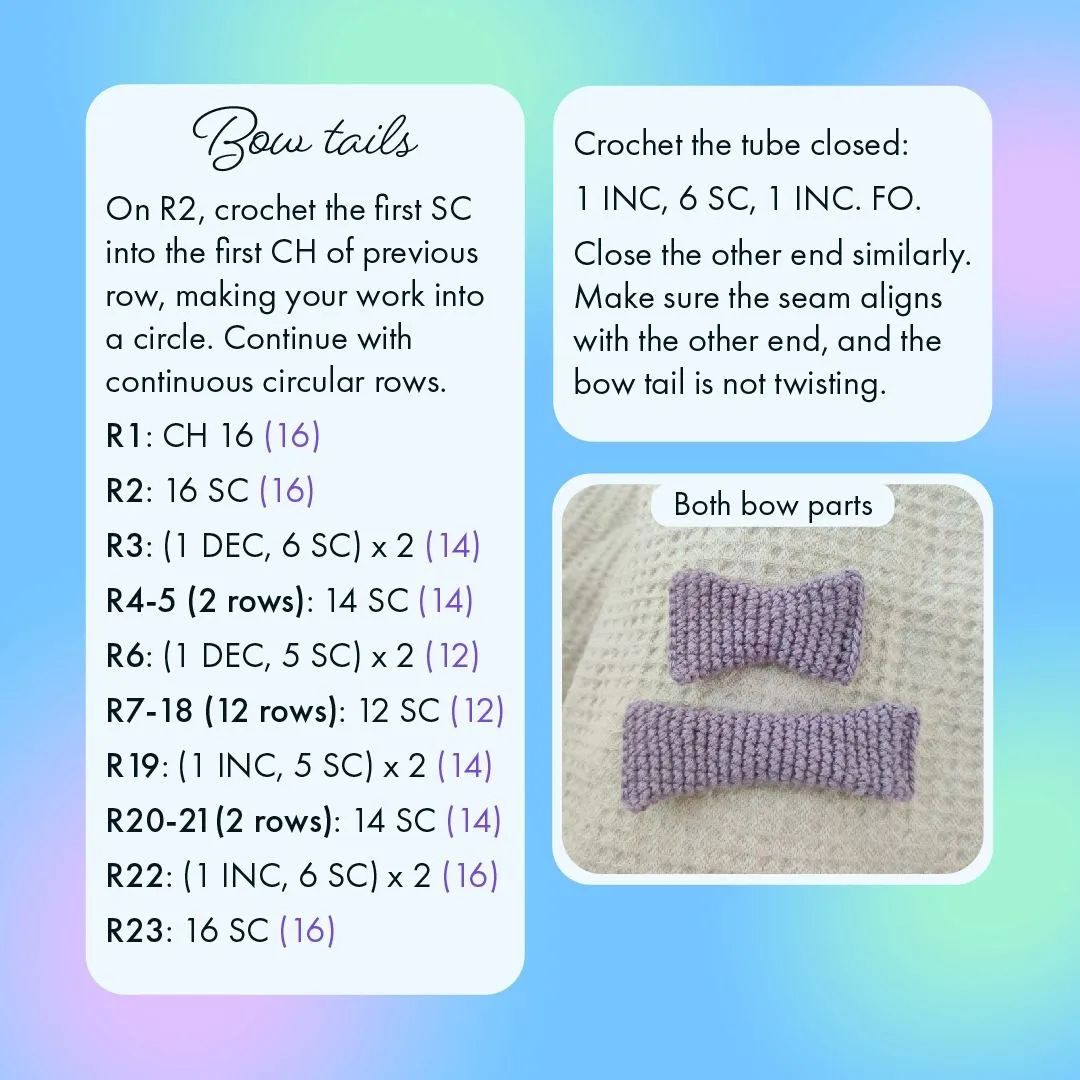 cute bow crochet pattern