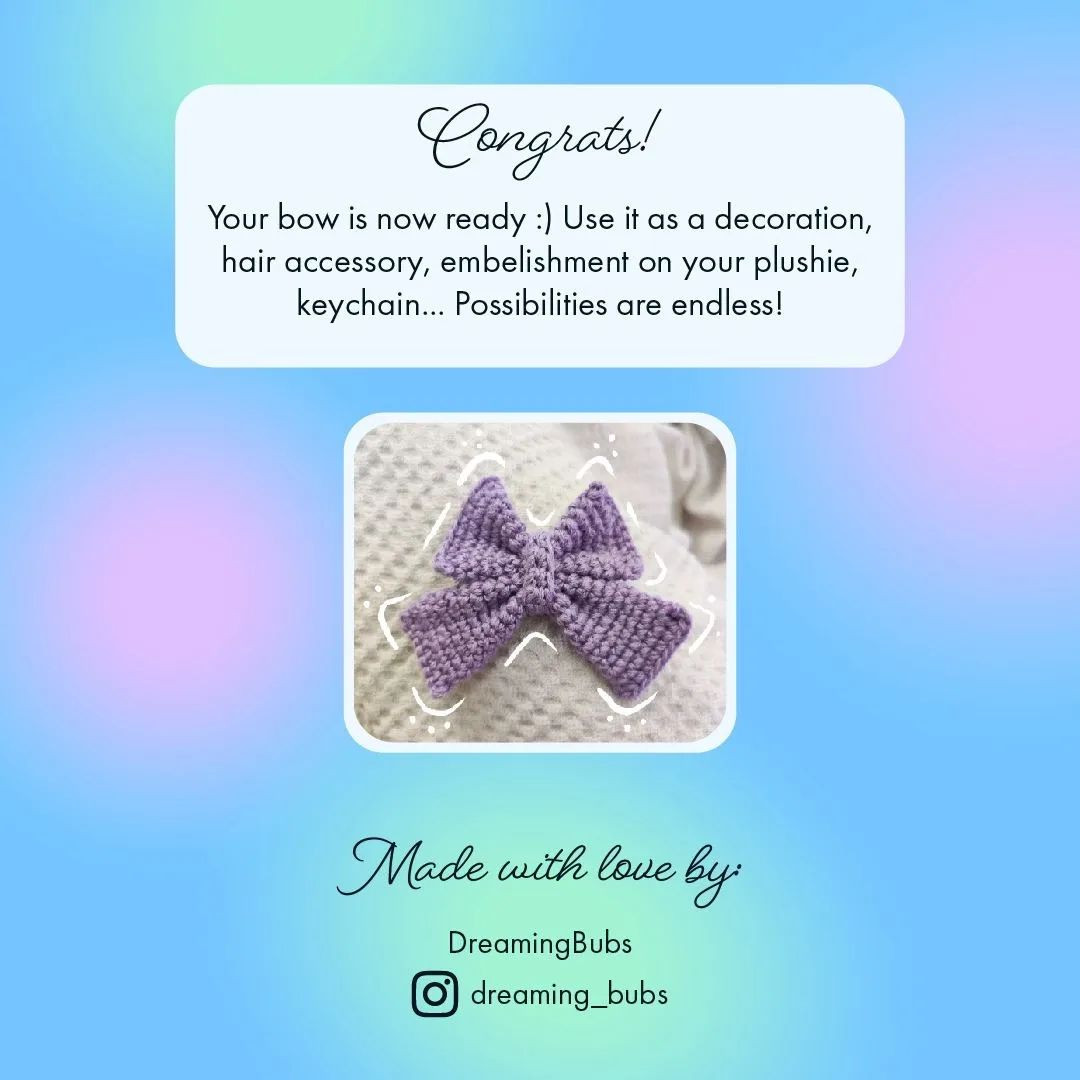 cute bow crochet pattern