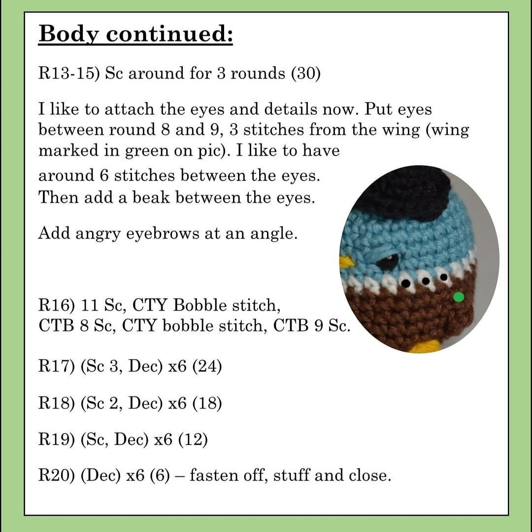 dave the angry duck free pattern