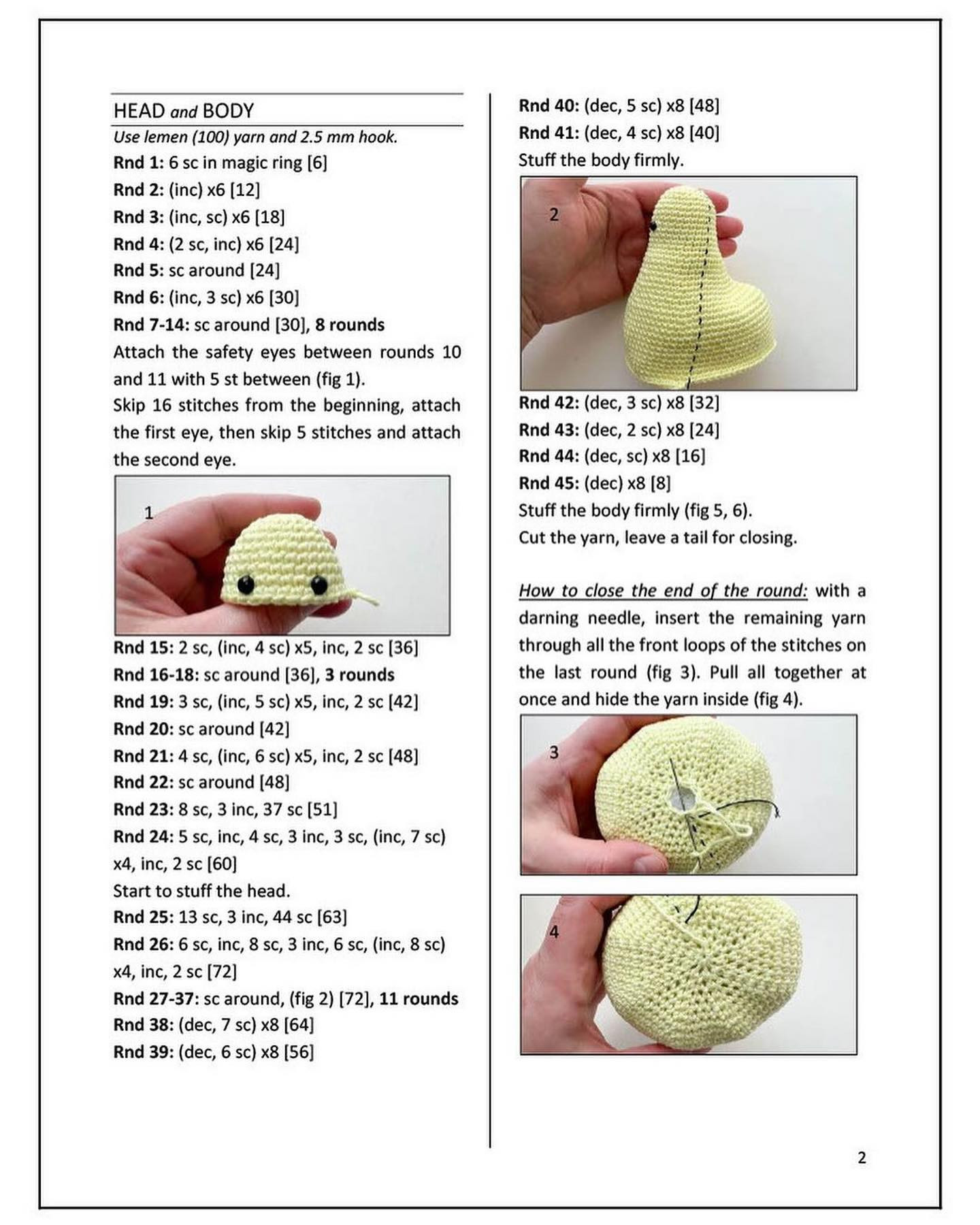 easter duck crochet pattern