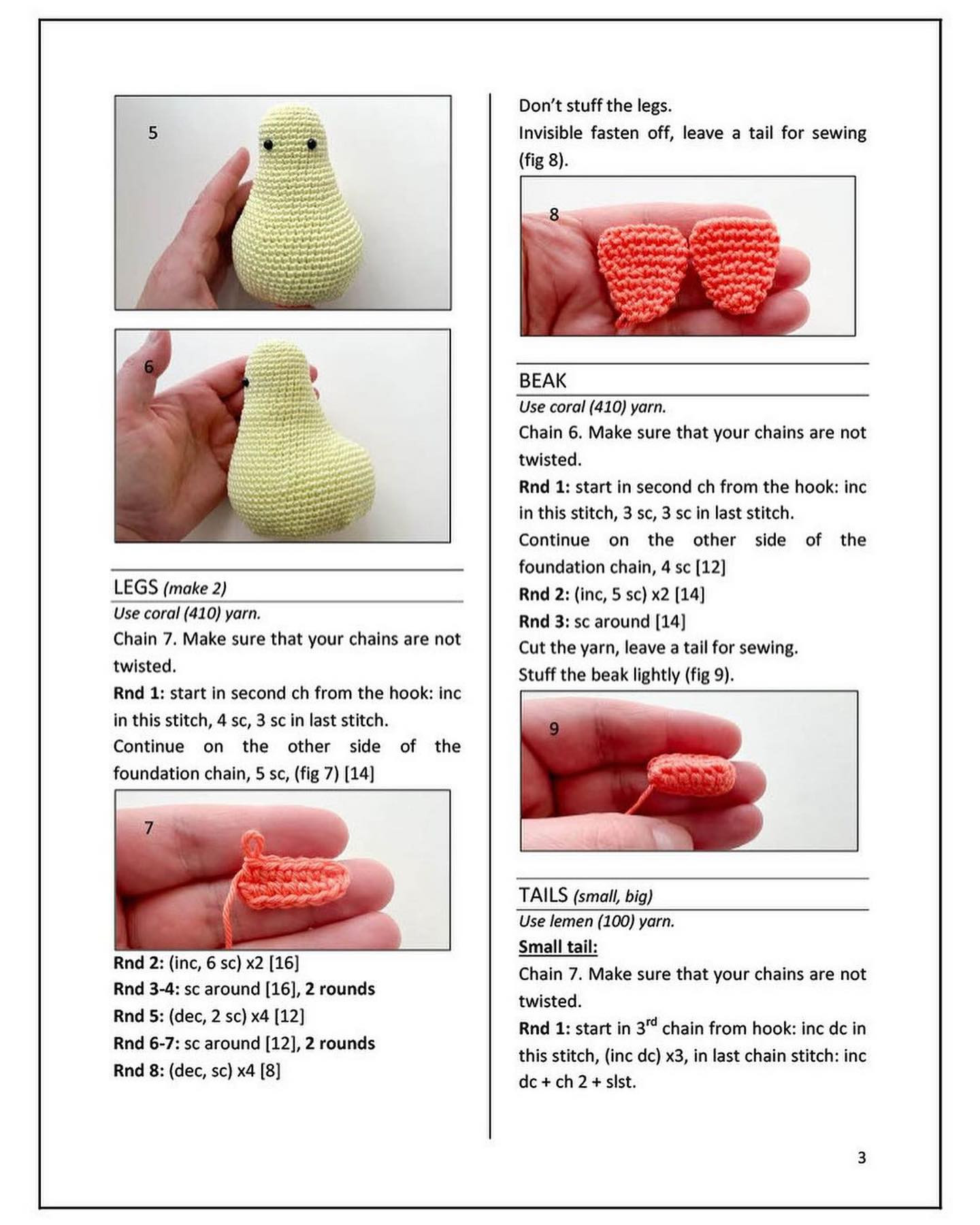 easter duck crochet pattern