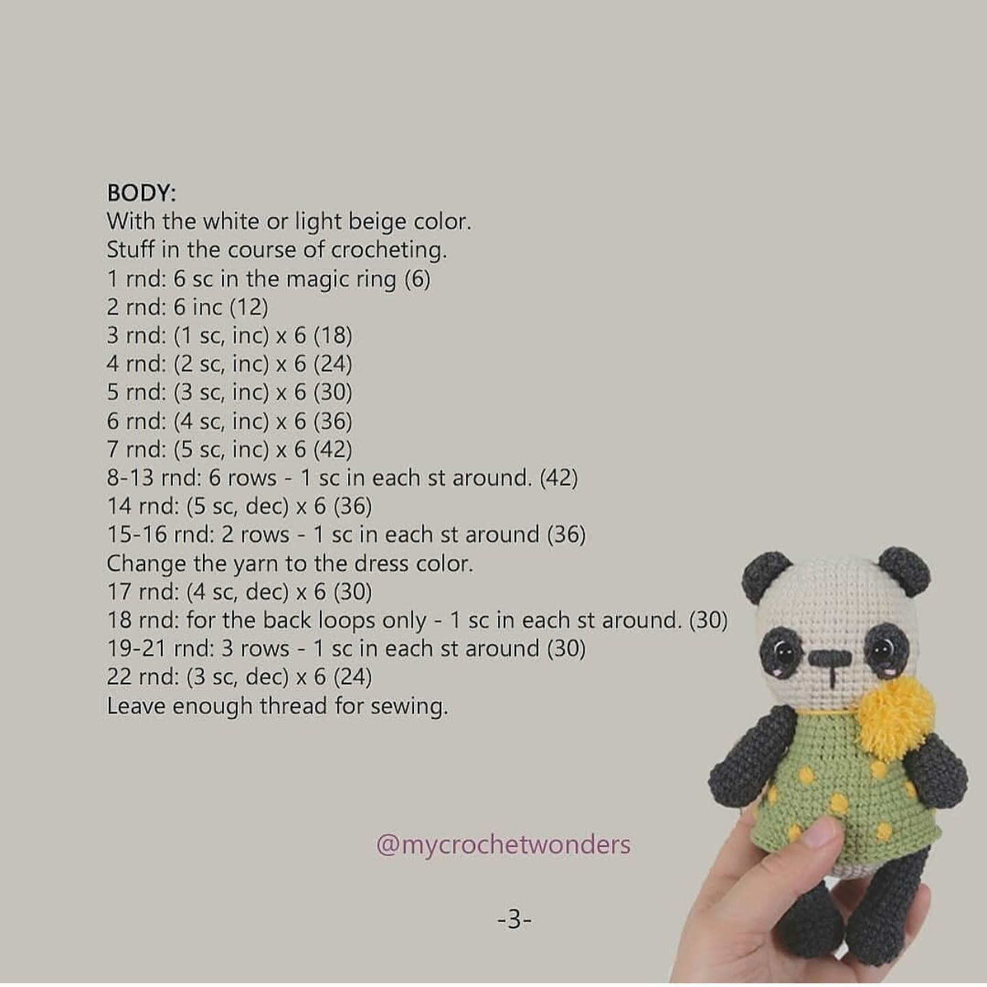 english panda pattern