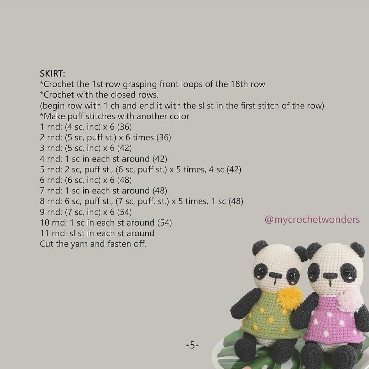 english panda pattern