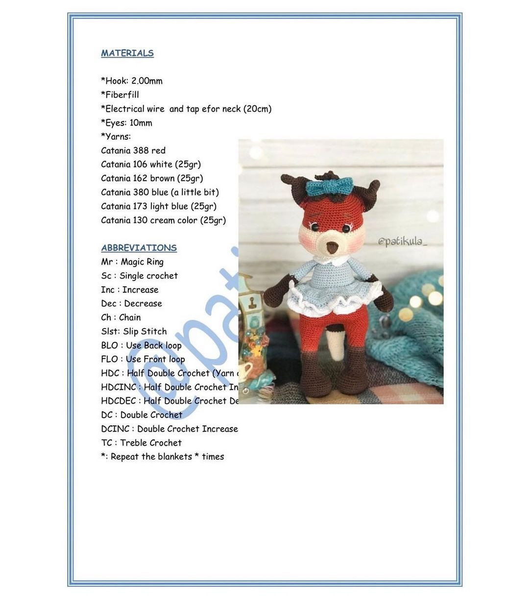 fox nunu free pattern