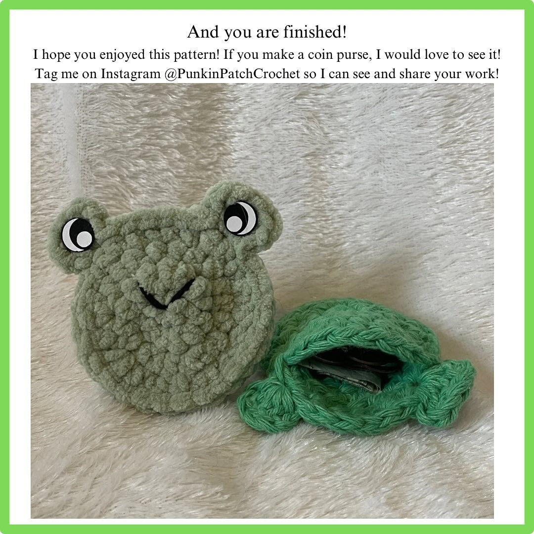 Fred The Frog Coin Purse Pattern