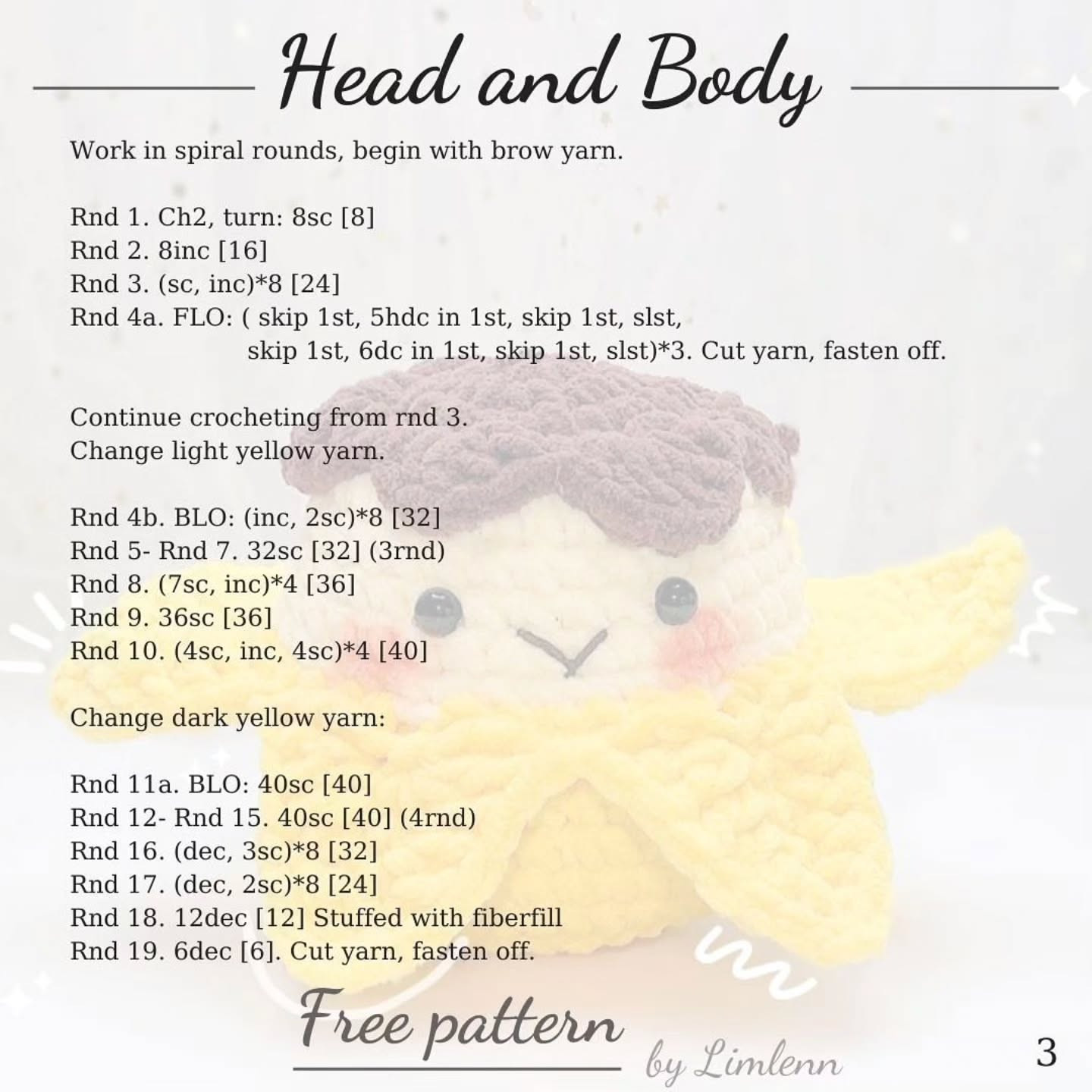 Free Banana pattern - no sew