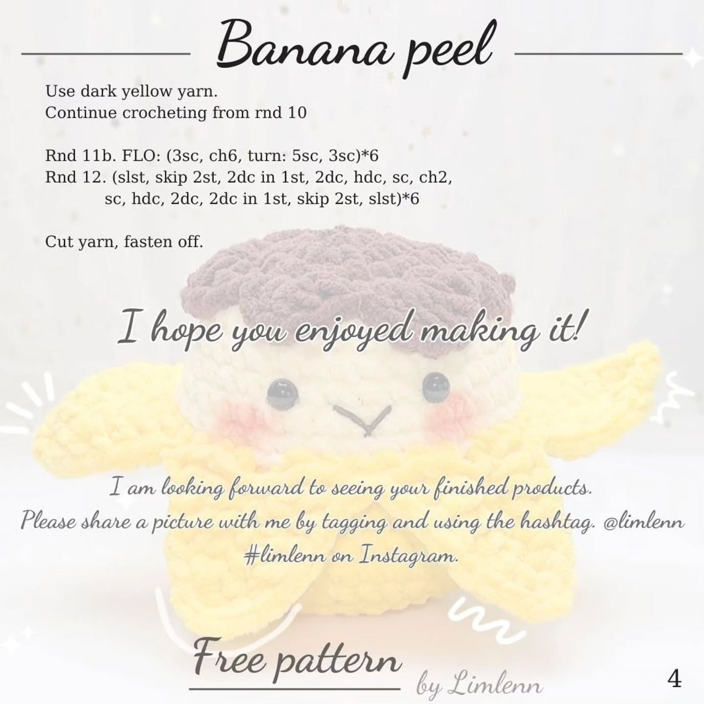 Free Banana pattern - no sew