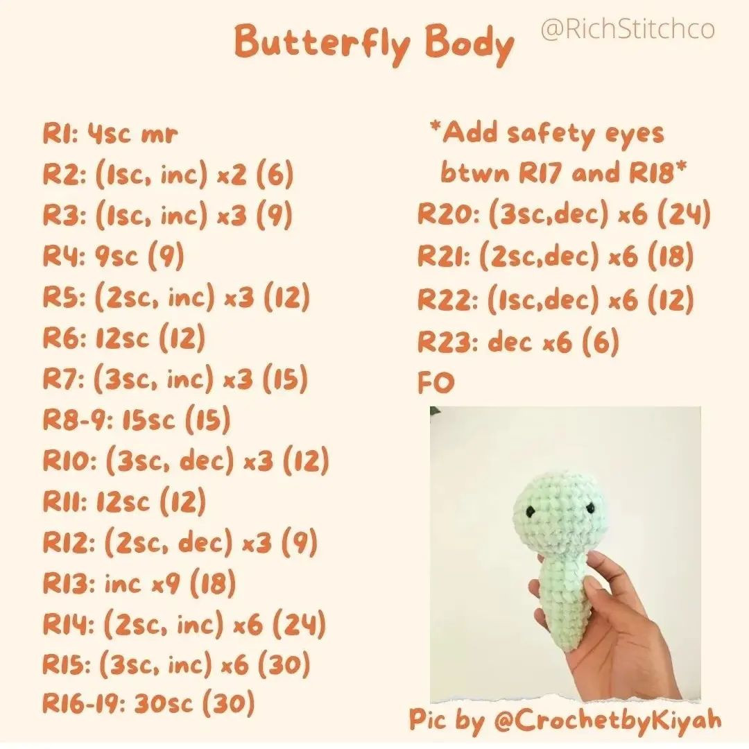 free butterfly pattern