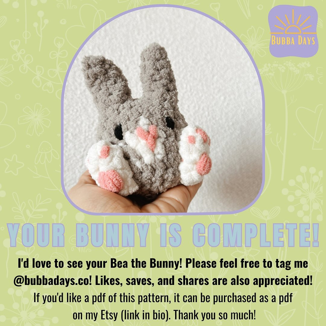 free crochet pattern bea the pocket bunny