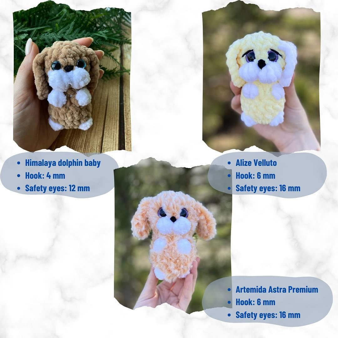 free crochet pattern keychain puppy