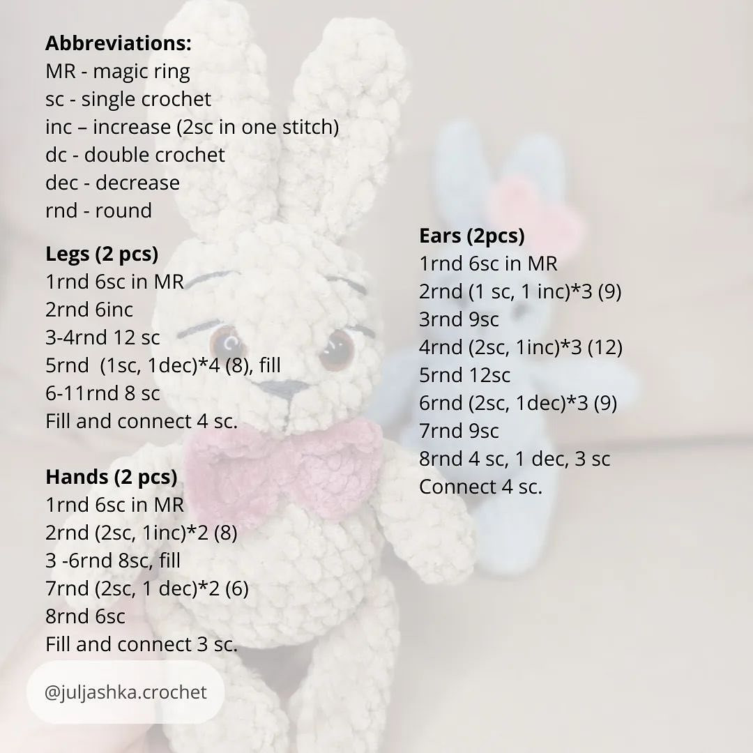 free crochet pattern little bunny