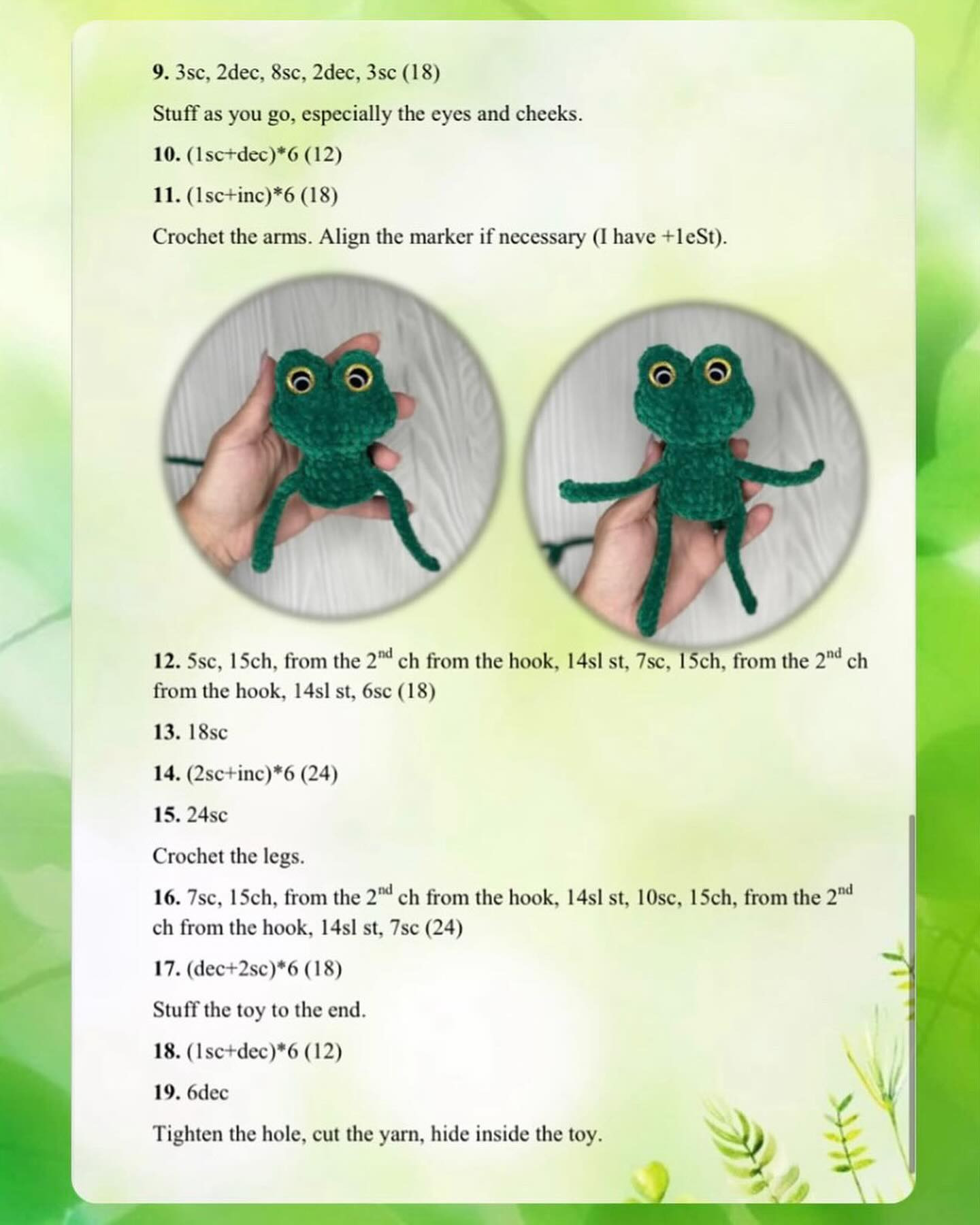 free crochet pattern little frog