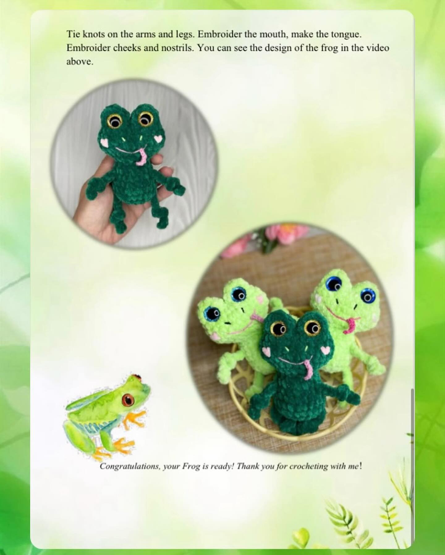 free crochet pattern little frog