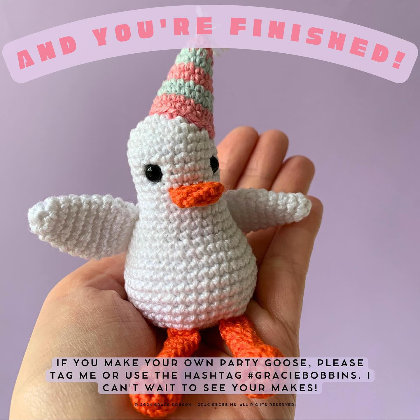 ✨ FREE CROCHET PATTERN - PARTY GOOSE 🥳🪿 ✨