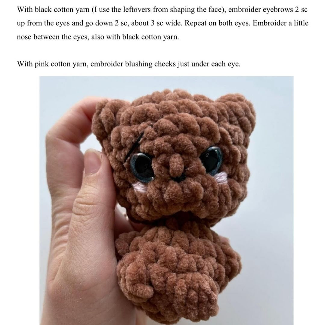 free crochet pattern teddy no sew