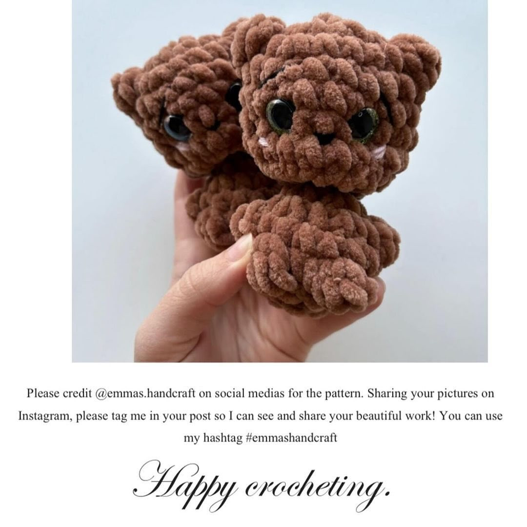 free crochet pattern teddy no sew