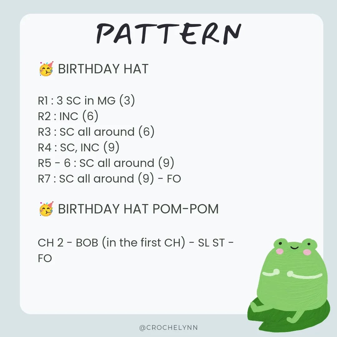 free crochet pattern tiny birthday frog on a rainy day