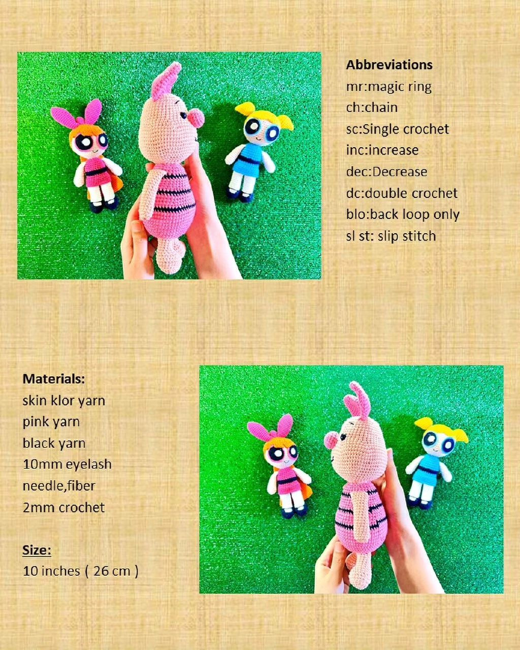 free crochet piglet pattern