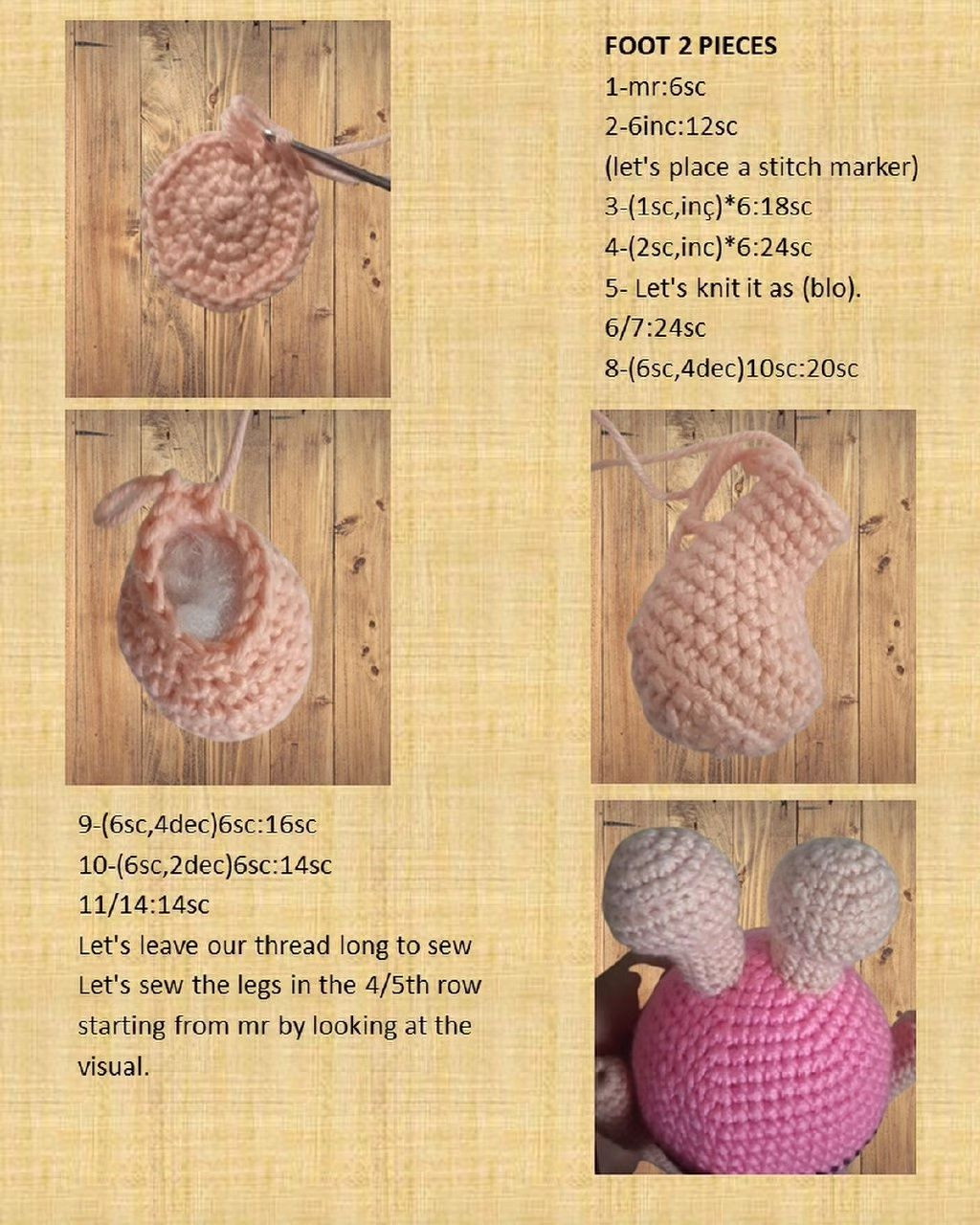 free crochet piglet pattern