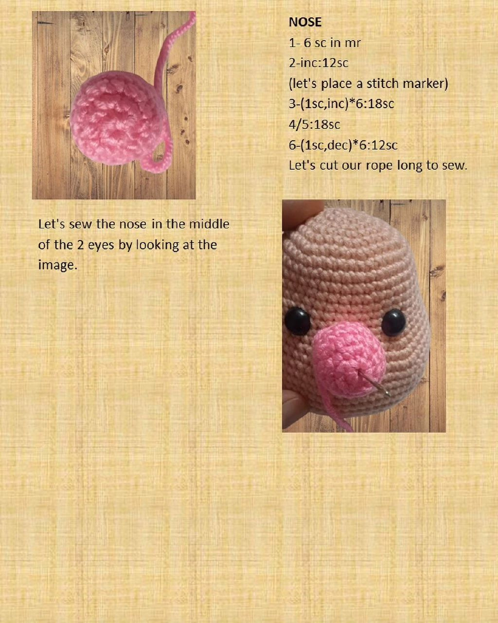 free crochet piglet pattern