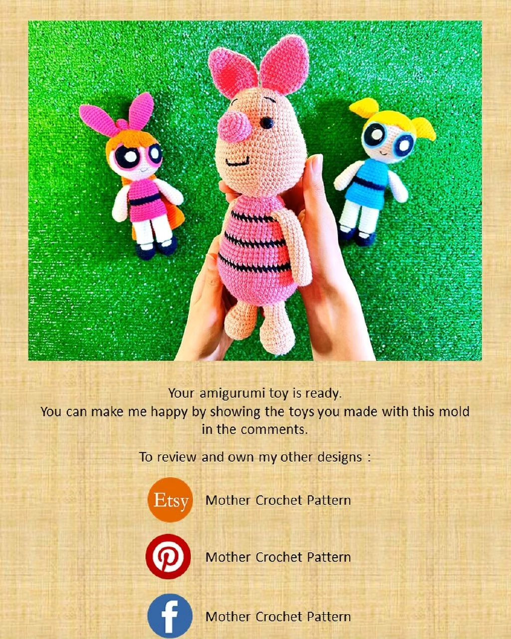 free crochet piglet pattern