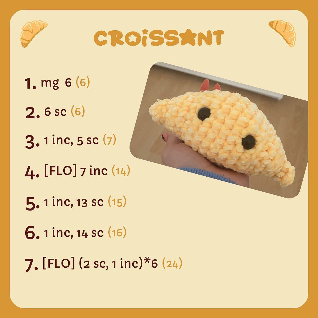 🥐 FREE CROISSANT PATTERN 🥐