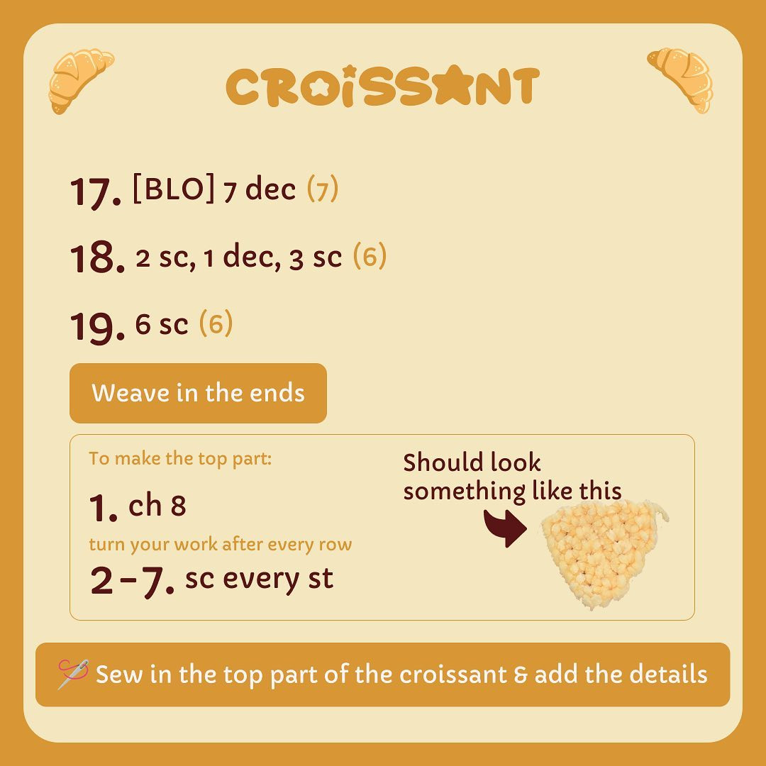 🥐 FREE CROISSANT PATTERN 🥐