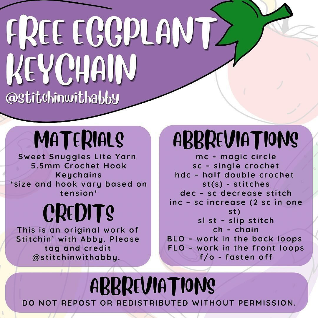 free eggplant keychain