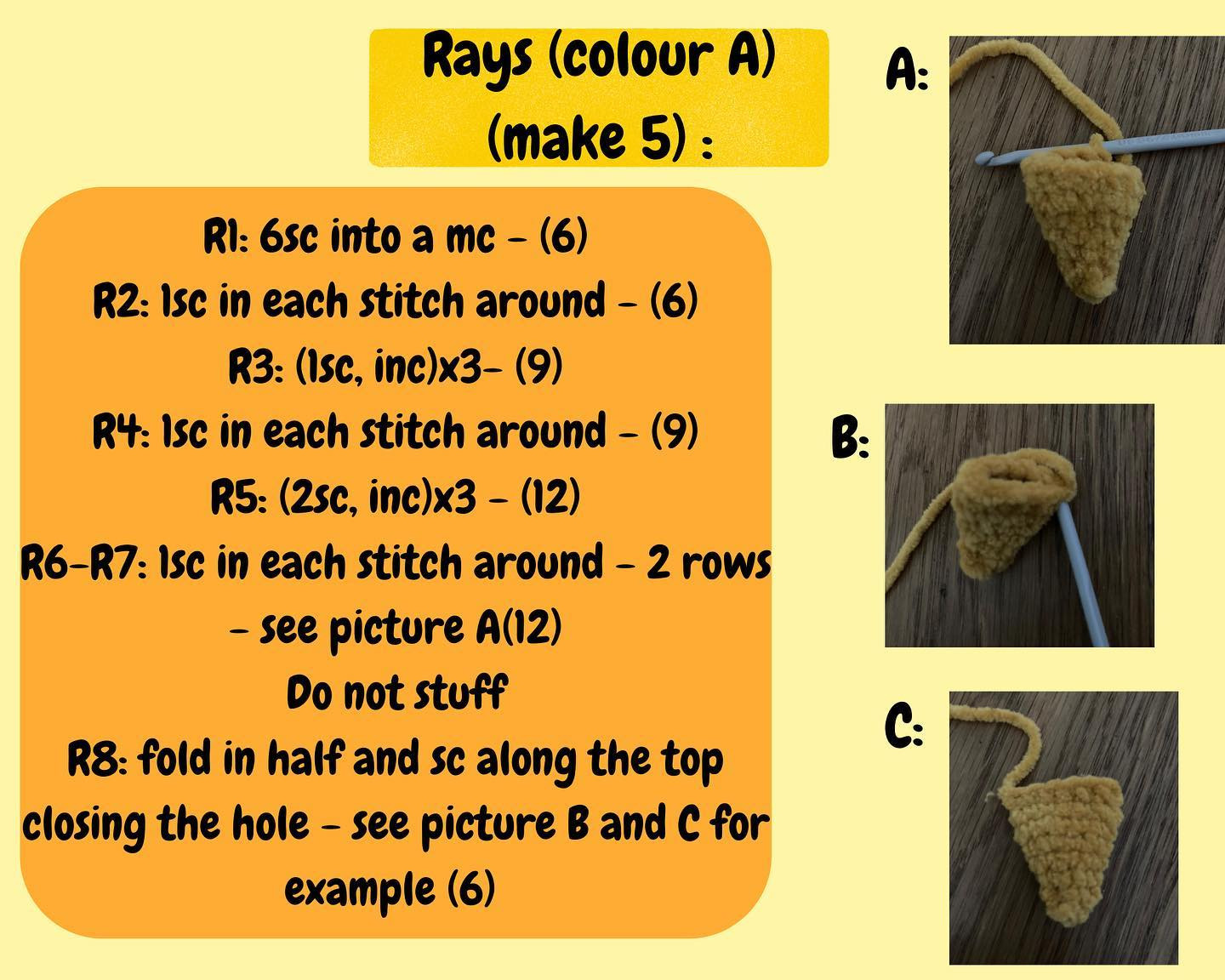 free no sew pattern sunny ray