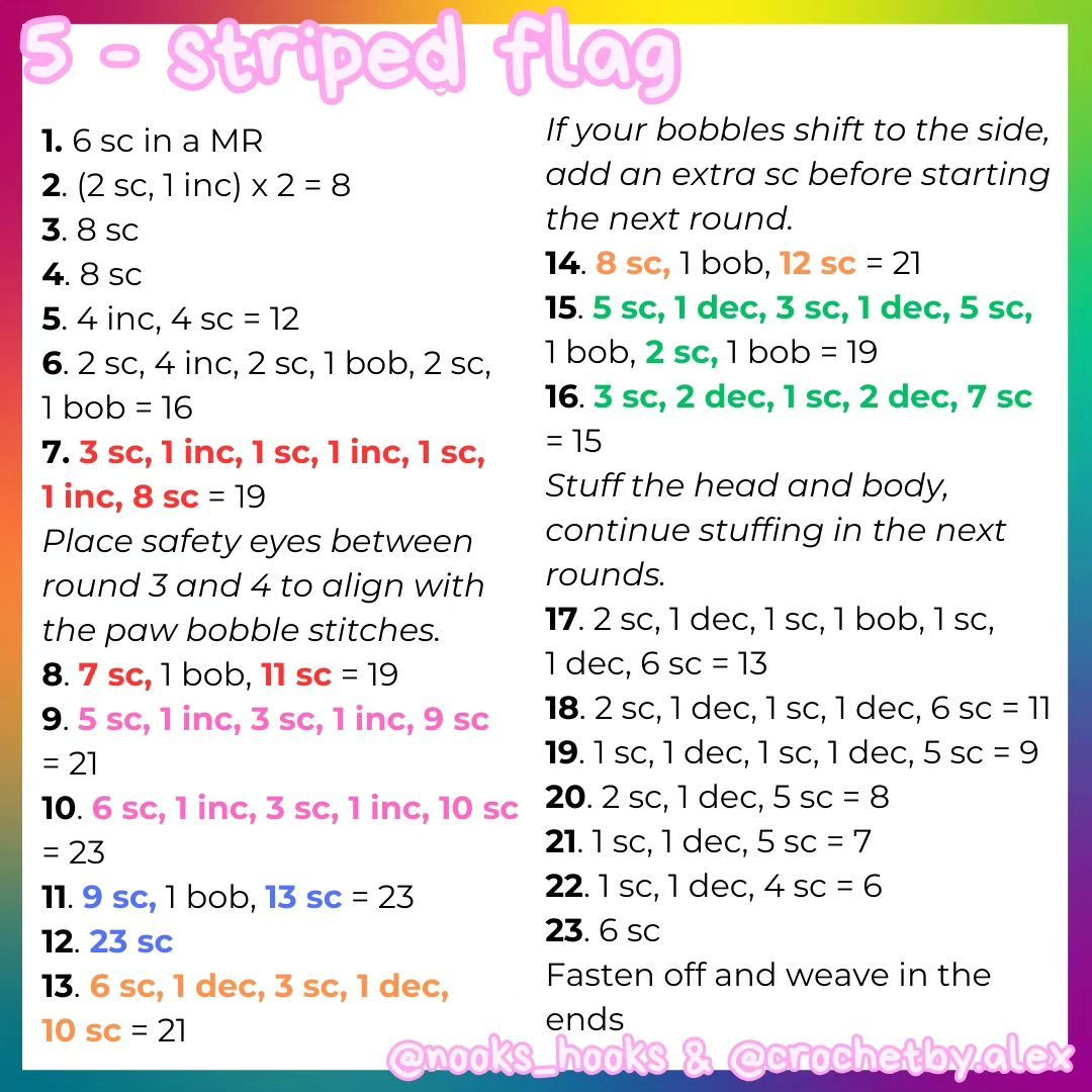 free no sew pride stego pattern