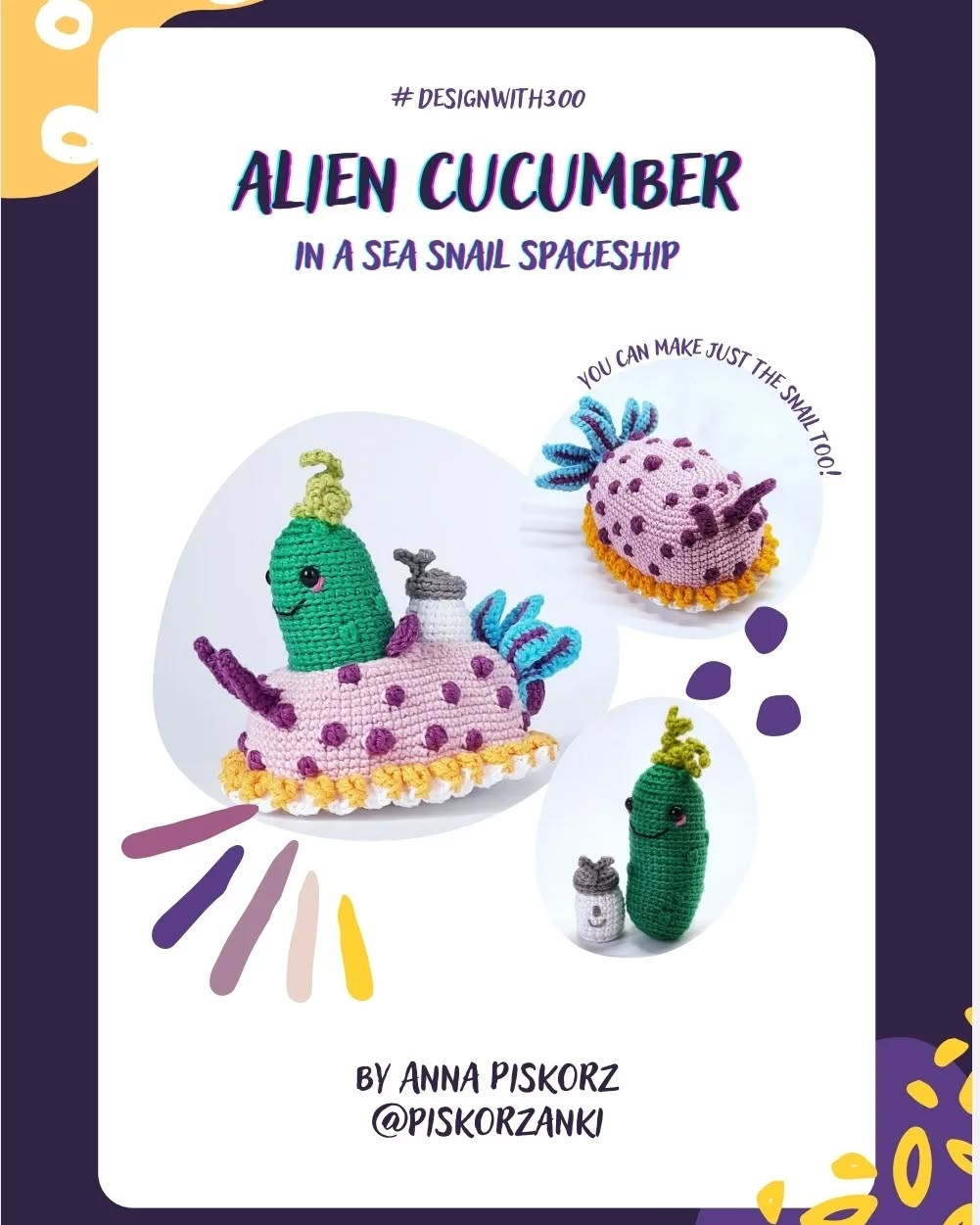 free pattern alien cucumber in a sea snail spaceship