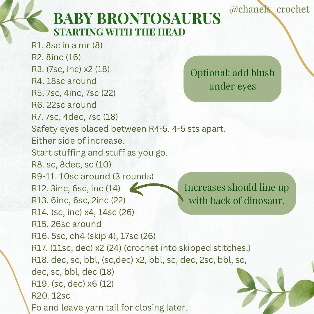 free pattern baby brontosautus no sew