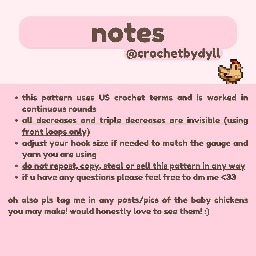 free pattern baby stardew valley chicken