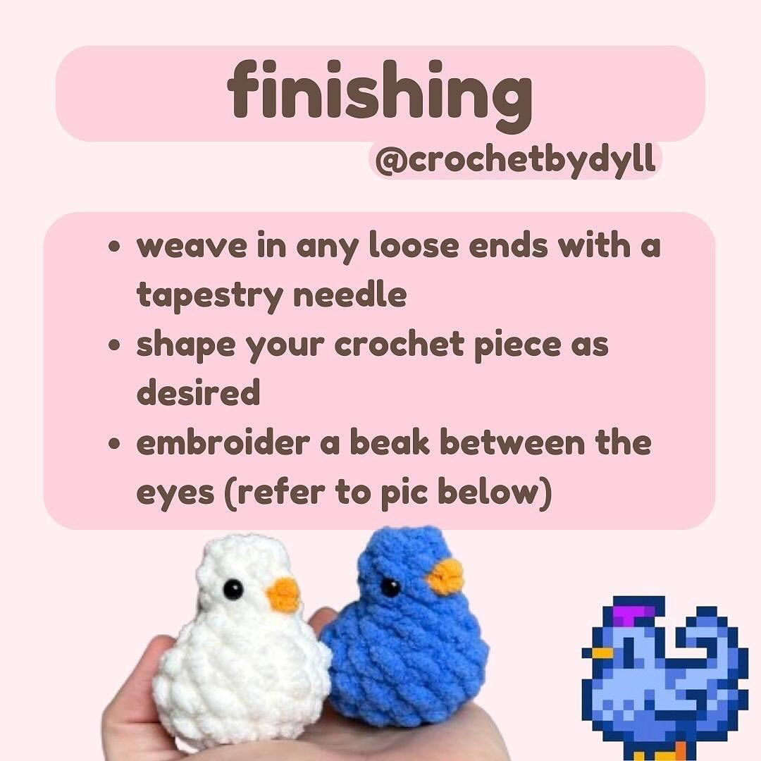 free pattern baby stardew valley chicken