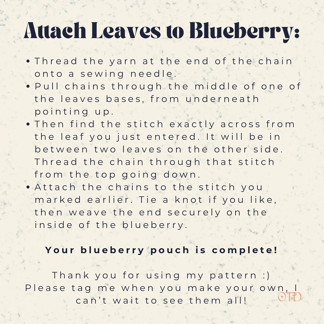 free pattern blueberry pouch